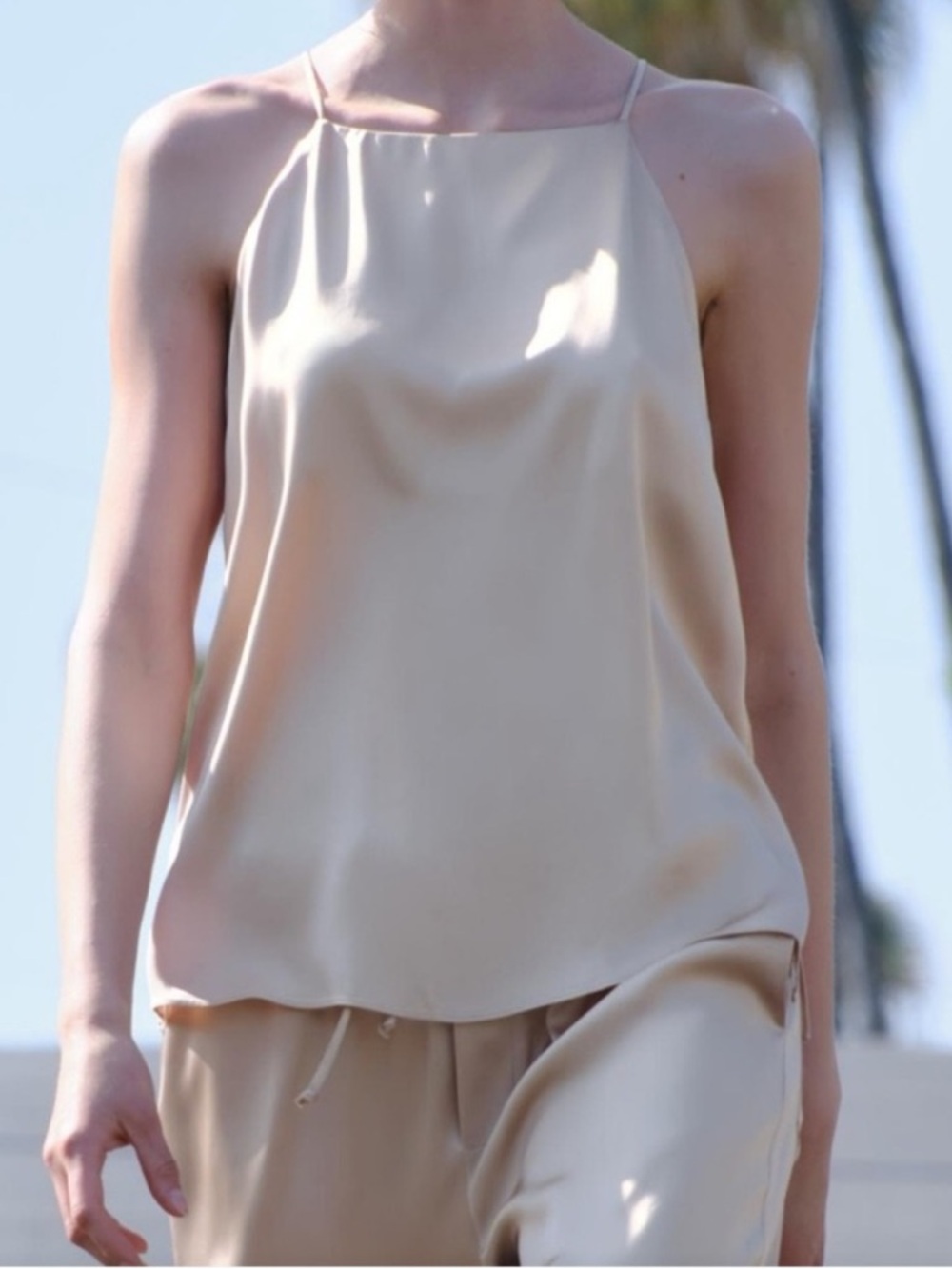 ZARA Satin halterneck top size S